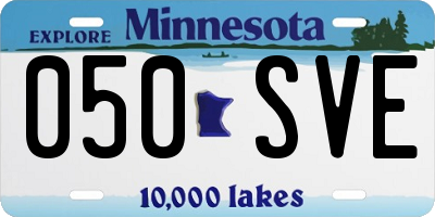 MN license plate 050SVE