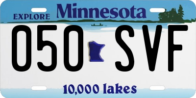 MN license plate 050SVF