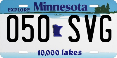MN license plate 050SVG