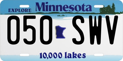 MN license plate 050SWV