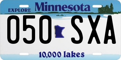 MN license plate 050SXA