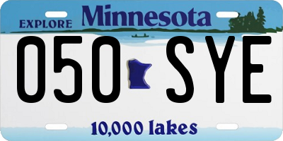 MN license plate 050SYE