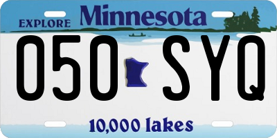 MN license plate 050SYQ