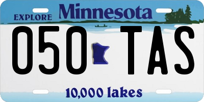 MN license plate 050TAS