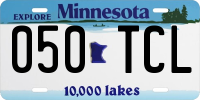 MN license plate 050TCL