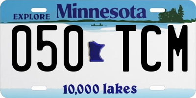 MN license plate 050TCM