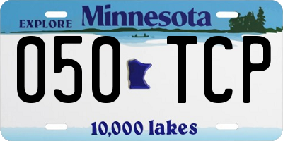 MN license plate 050TCP