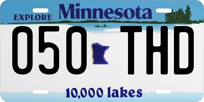 MN license plate 050THD
