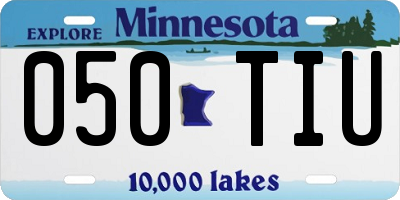 MN license plate 050TIU