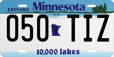MN license plate 050TIZ