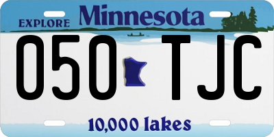 MN license plate 050TJC