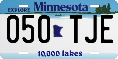 MN license plate 050TJE