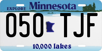 MN license plate 050TJF