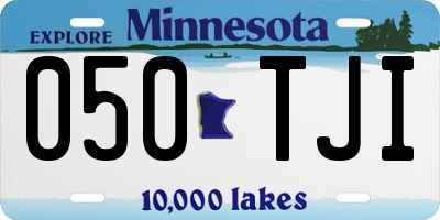 MN license plate 050TJI