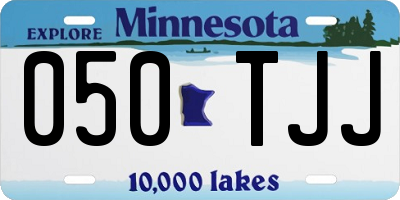 MN license plate 050TJJ