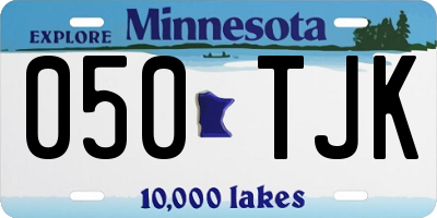 MN license plate 050TJK