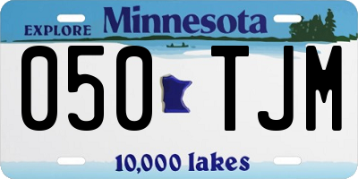 MN license plate 050TJM