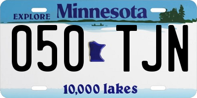MN license plate 050TJN