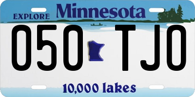 MN license plate 050TJO