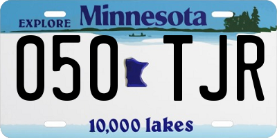 MN license plate 050TJR
