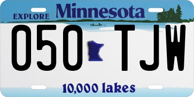 MN license plate 050TJW