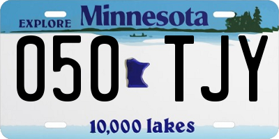 MN license plate 050TJY