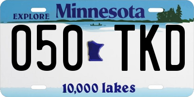 MN license plate 050TKD