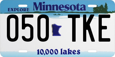MN license plate 050TKE