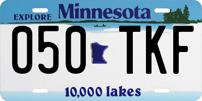MN license plate 050TKF