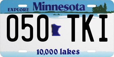 MN license plate 050TKI
