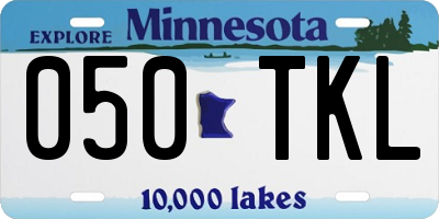 MN license plate 050TKL