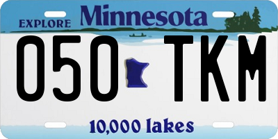 MN license plate 050TKM