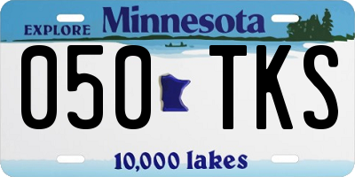 MN license plate 050TKS