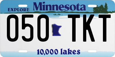 MN license plate 050TKT