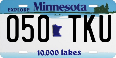 MN license plate 050TKU