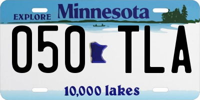 MN license plate 050TLA