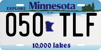 MN license plate 050TLF