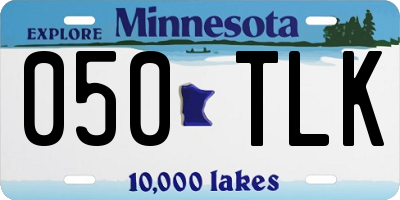 MN license plate 050TLK
