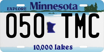 MN license plate 050TMC