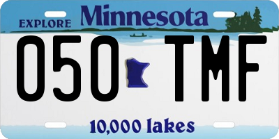 MN license plate 050TMF
