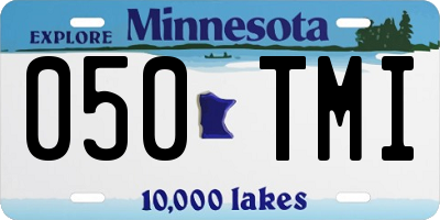 MN license plate 050TMI