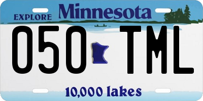 MN license plate 050TML