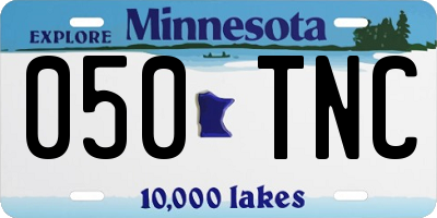 MN license plate 050TNC