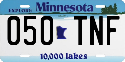 MN license plate 050TNF