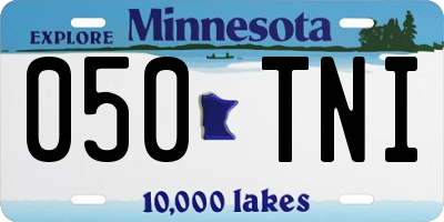 MN license plate 050TNI