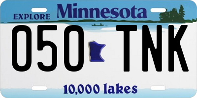 MN license plate 050TNK