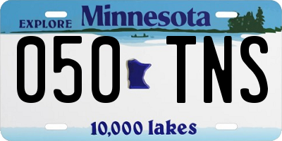 MN license plate 050TNS