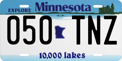 MN license plate 050TNZ