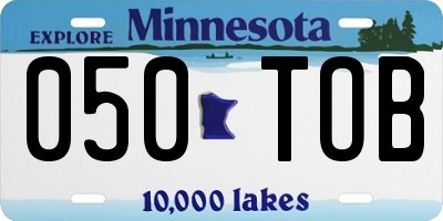 MN license plate 050TOB