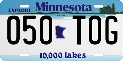MN license plate 050TOG